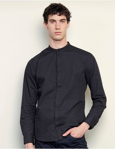 N-03792-Mens Mao Collar Shirt Bart